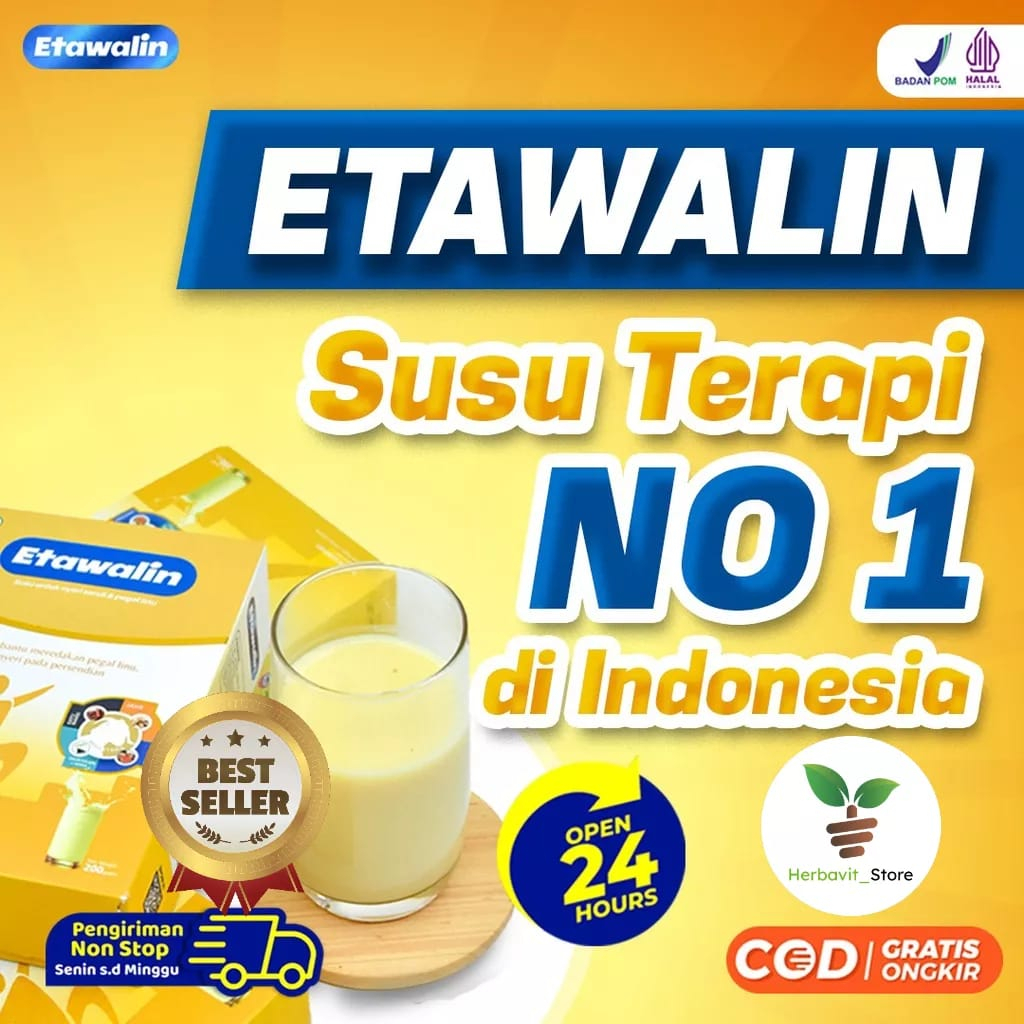 

Etawalin – Susu Kambing Etawa Tingkatkan Kepadatan & Kesehatan Tulang Sendi Susu Anti Asam Urat Rematik Reumatik Nyeri Sendi 250gr