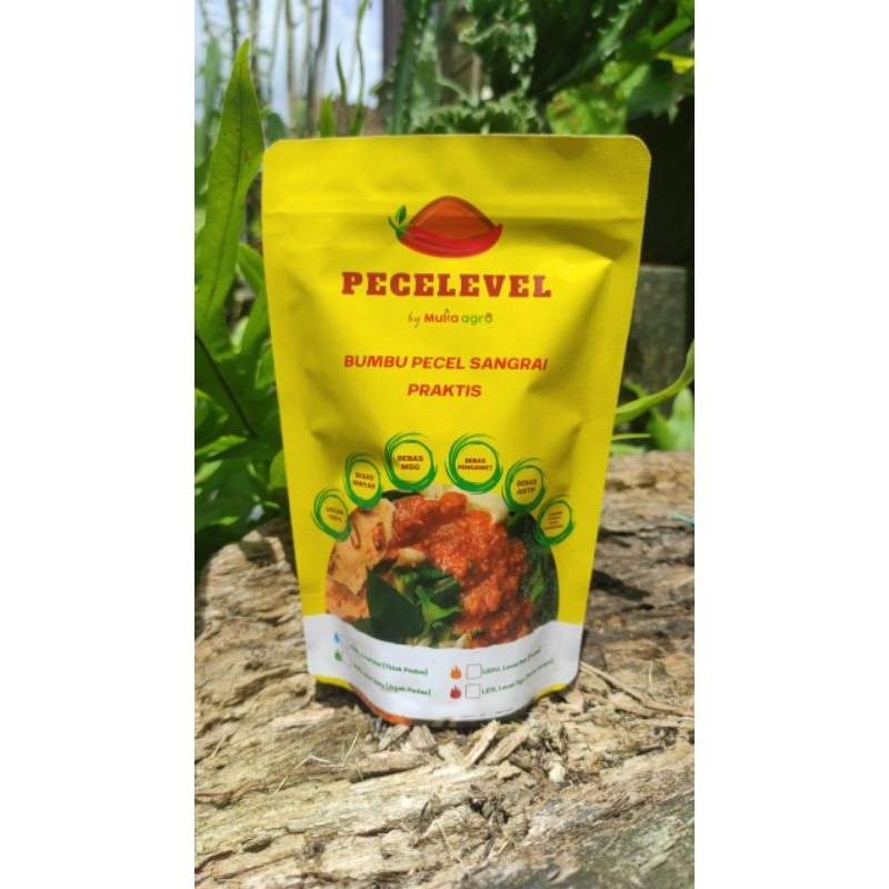 

Sambal Pecel Sangrai PECELEVEL Bumbu Kacang Level Tidak Minyakan Cabai Asli Non MSG Pengawet Aditif PIRT Halal