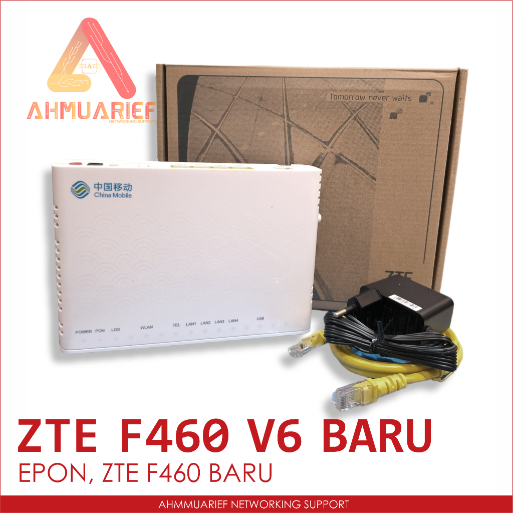 BARU - ONT EPON ONU ZTE ZXHN F460 V6 VERSI 6 ACCESS POINT WIRELESS WIFI BUKAN F660 F450 F452 F477 F609 GPON ATAU XPON