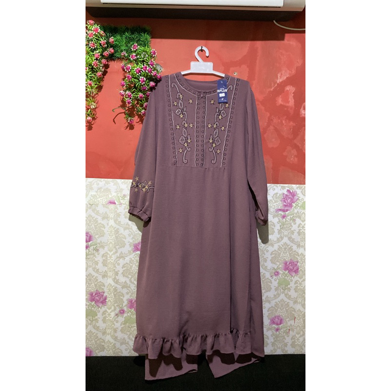 SET LONG TUNIK BORDIR PREMIUM/SETCEL KRINKEL BORDIR PREMIUM