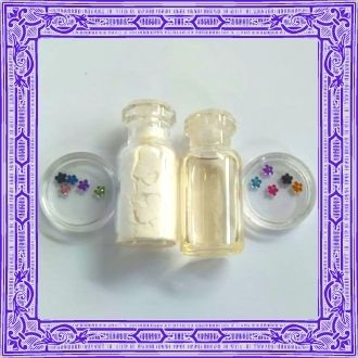 Diamond Gigi Motif Bunga 5 Pcs dan Lem