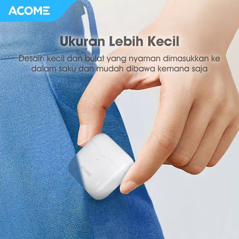 Acome Inpods AT01 Headset Earphone Bluetooth 5.3 IPX4 Waterproof 3 Gram Ultra Light Garansi Resmi 1 Tahun