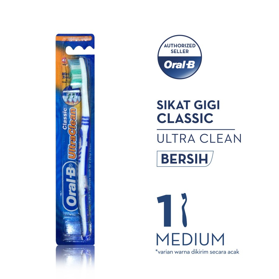 Oral B Sikat Gigi Classic Medium Ultra Clean Oral-B OralB Tooth Brush