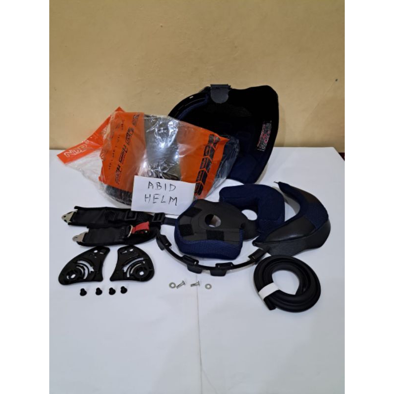Paket komplit busa helm ink centro dan kaca visor helm ink centro jet warna hitam smoke