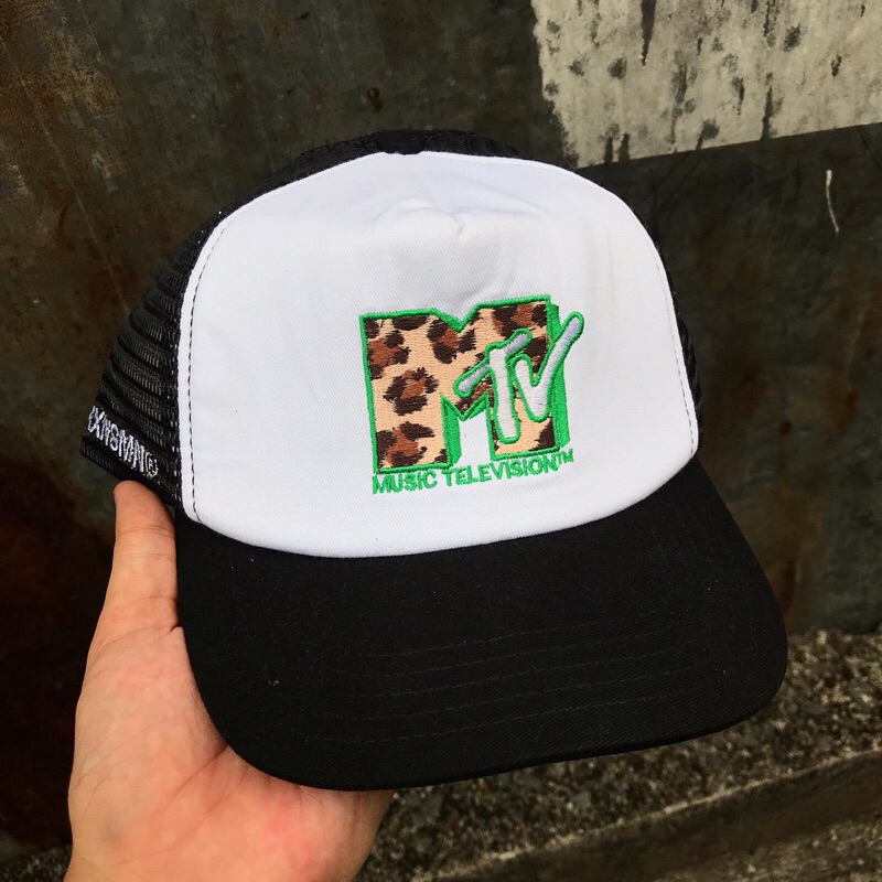 THANKSINSOMNIA X MTV LEOPARD LOGO TRUCKER HAT