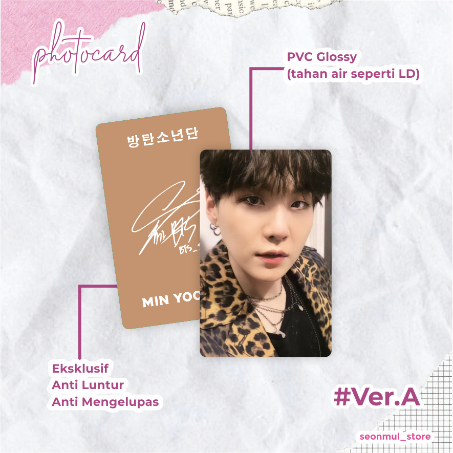 TERMURAH!! PHOTOCARD PC BTS SUGA MAUNG / PHOTOCARD PC BTS SUGA LOVE YOURSELF / PHOTOCARD PC BTS SUGA MAUNG / BTS SUGA MAUNG