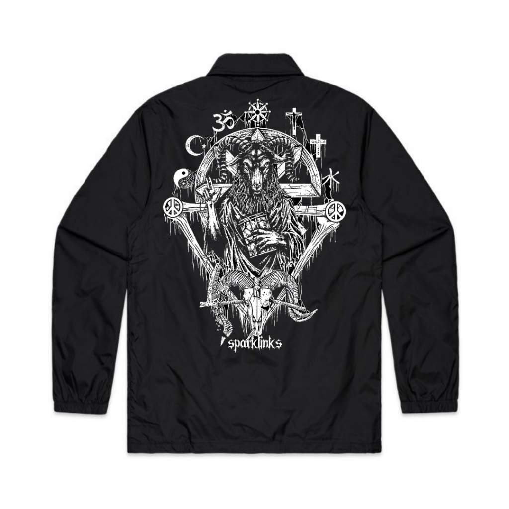 Sparklinks Coach Jacket Pluralisme Baphomet Hitam Keren