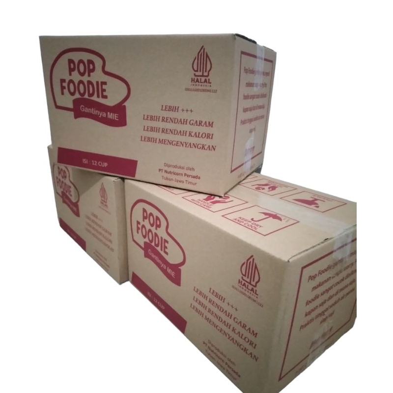 

POP FOODIE, gantinya mie, per dus isi 12 cup