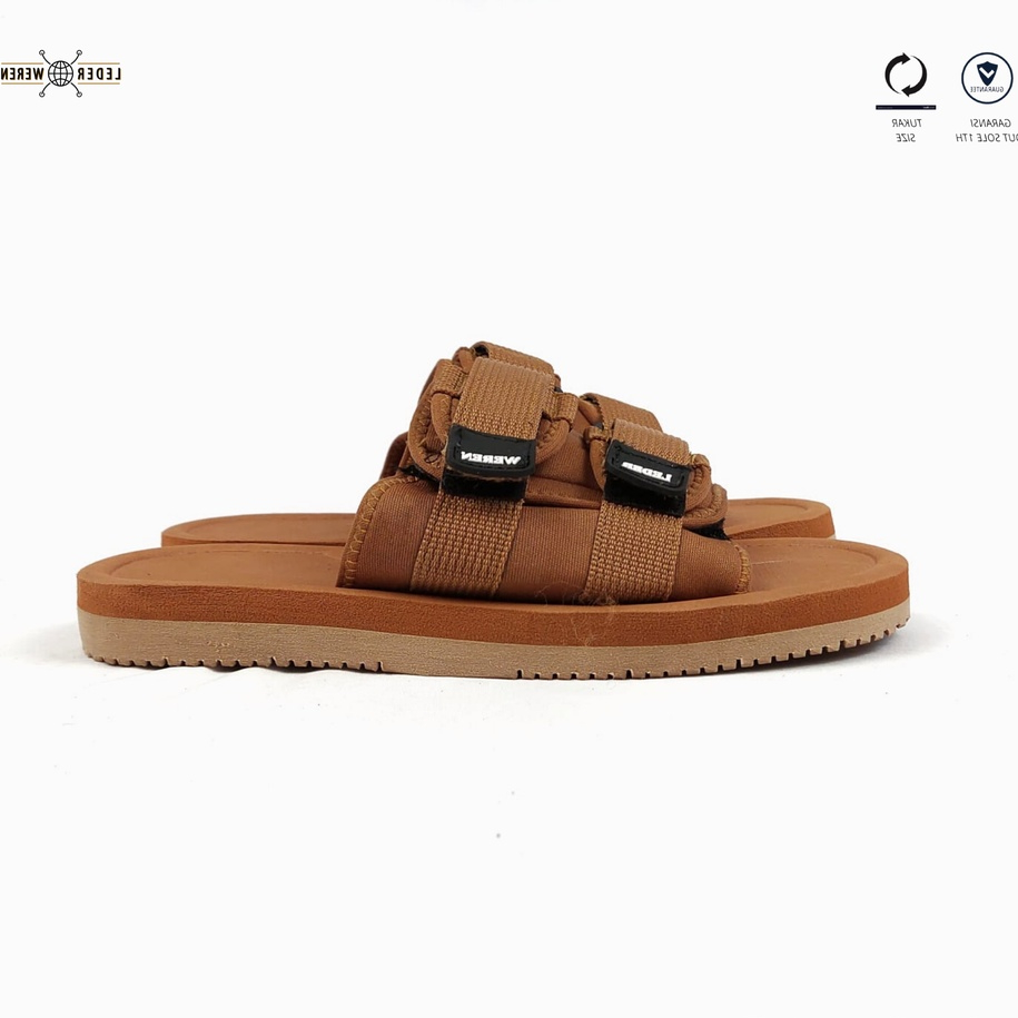 	 Lederweren - Leder Strap 2 Tan - Sandal Gunung Travelling Pria	