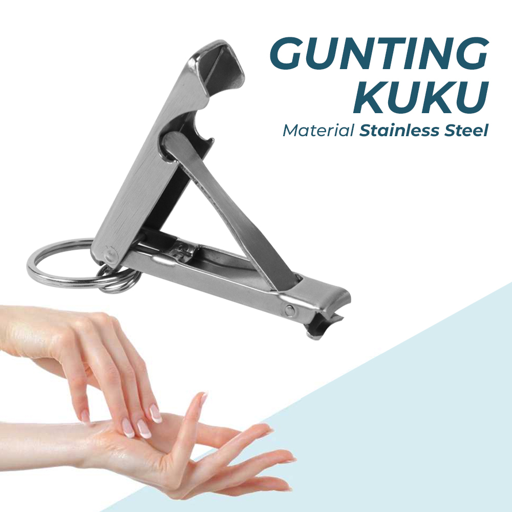 Gunting Kuku Extra Strong Nail Clipper Stainless Steel - YEDC - Silver