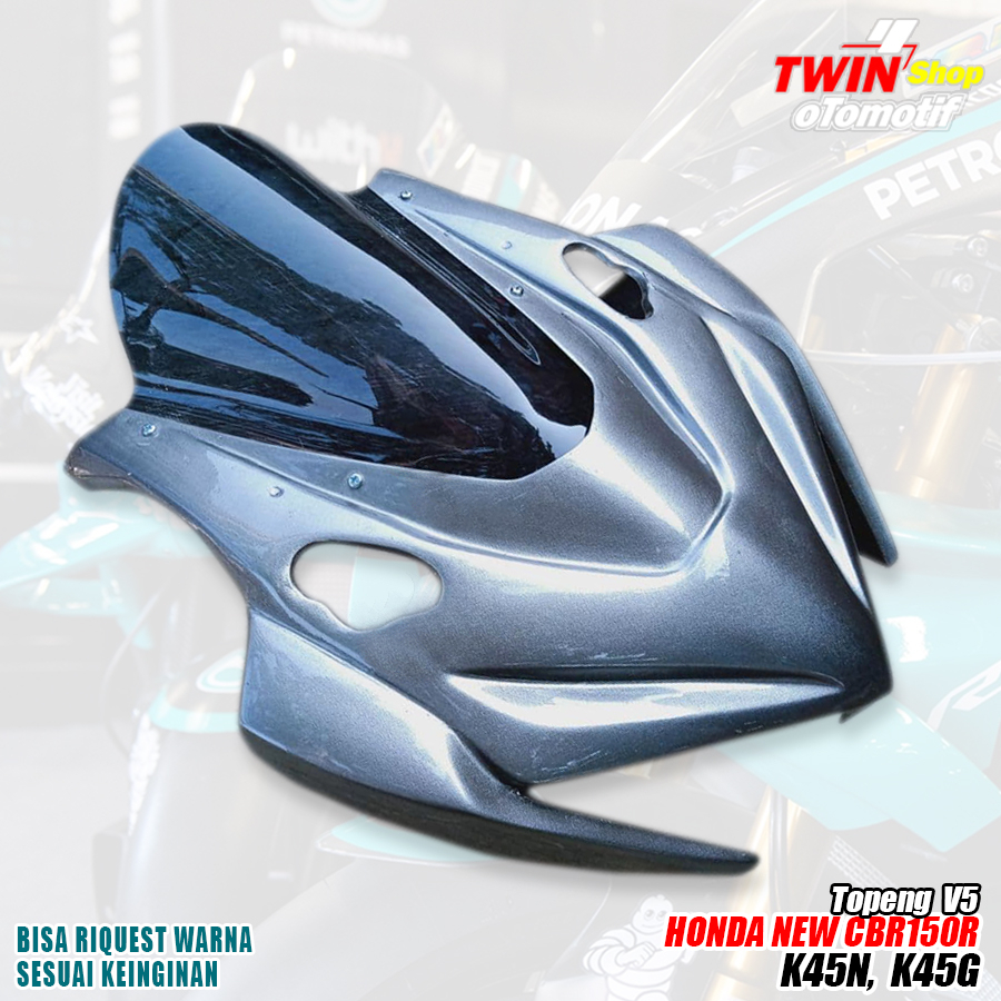 TOPENG HONDA NEW CBR150R FACELIFT V5 VISOR CBR 150R K45N K45G SILVER