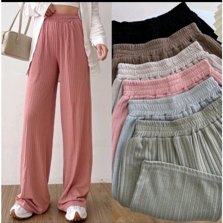 Kulot Knit Premium Import Celana Murah Wanita Terbaru Korean