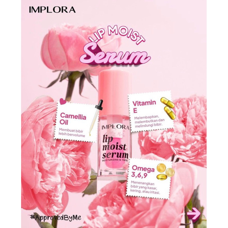 IMPLORA Lip Moist Essence 2.85gr | Lip Moist Serum | Lip Oil - Pelembab Bibir | Perawatan Bibir