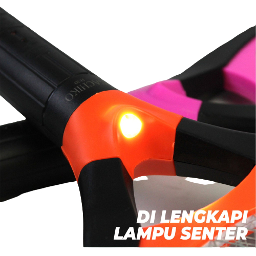 Raket Nyamuk Led Light Baterai Powerful Rechargeable Pembasmi Pemukul Nyamuk Motif