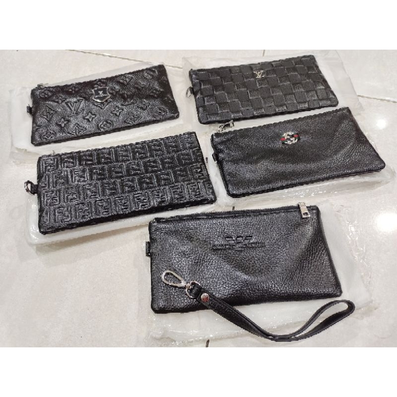 Dompet resleting panjang kulit asli Medium dan Big