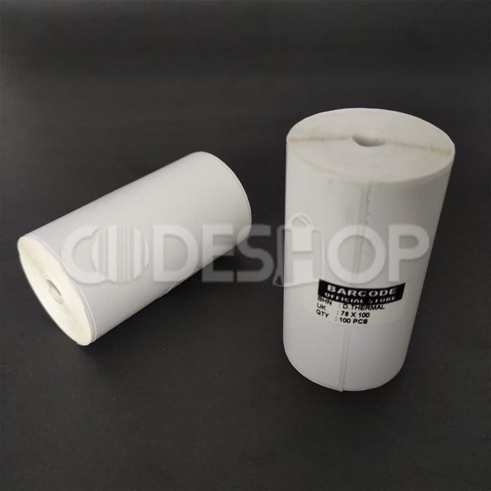 Codeshop Stiker Label Barcode 76x100 mm Thermal 1 Line isi 100 Pcs