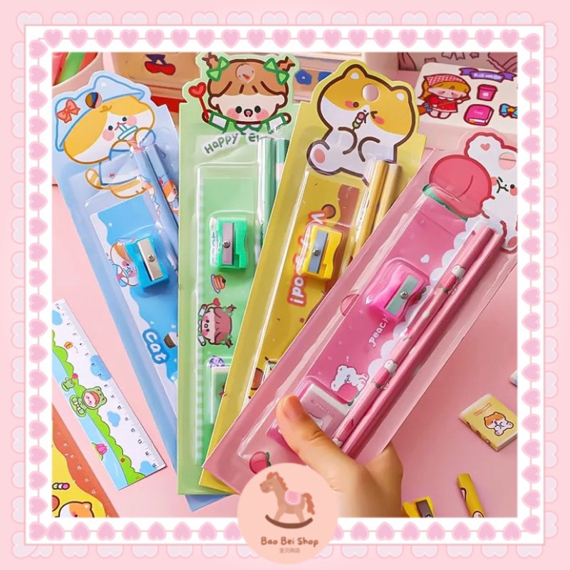 

[BBS02] Pensil Set Karakter 5in1 Alat Tulis Sekolah Anak Lucu