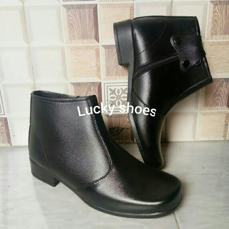 sepatu pdh cewek/sepatu pdh resleting/ pdh hak 3CM dop sepatu wanita formal