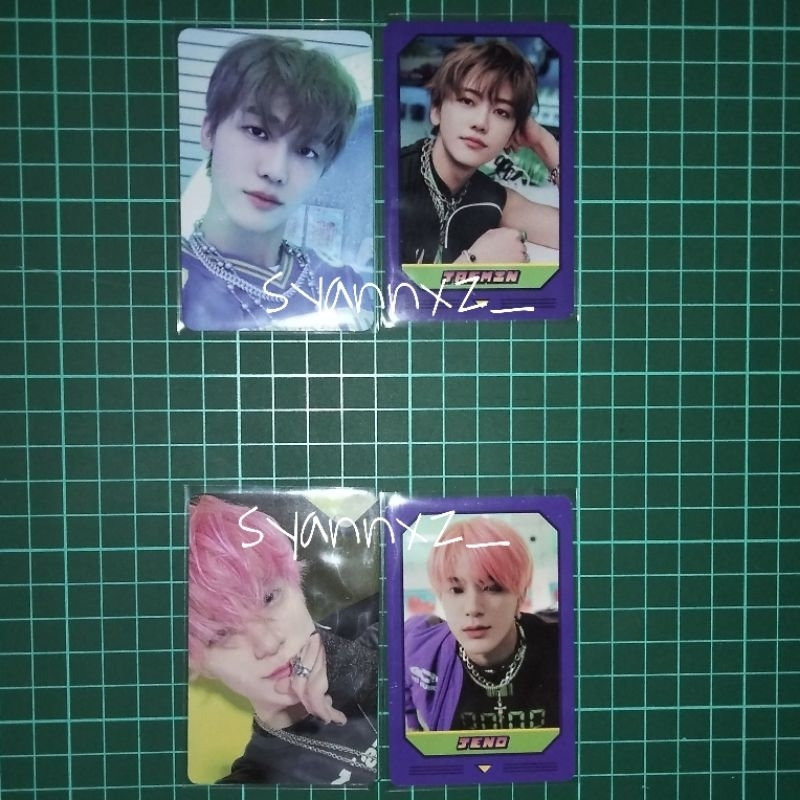 [baca deskripsi] photocard jaemin jeno nct dream matching game card set glitch mode official jeno ja