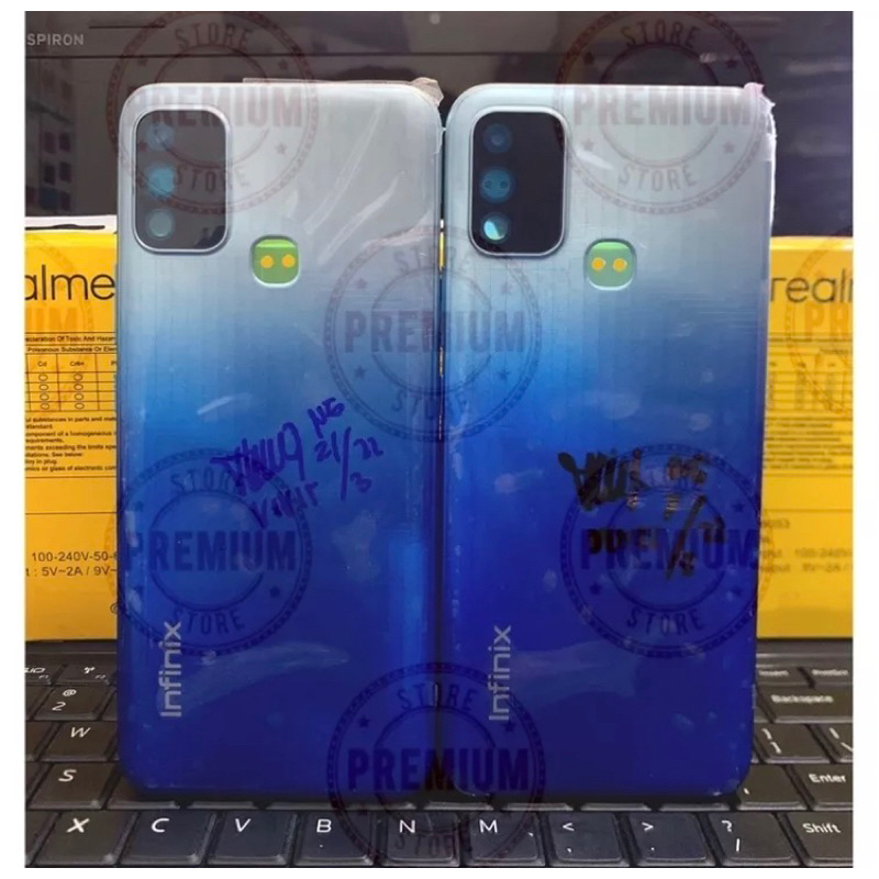 Backdoor infinix Hot 11 play original fullset tombol backdoor kesing hp infinix hot 11 play Original