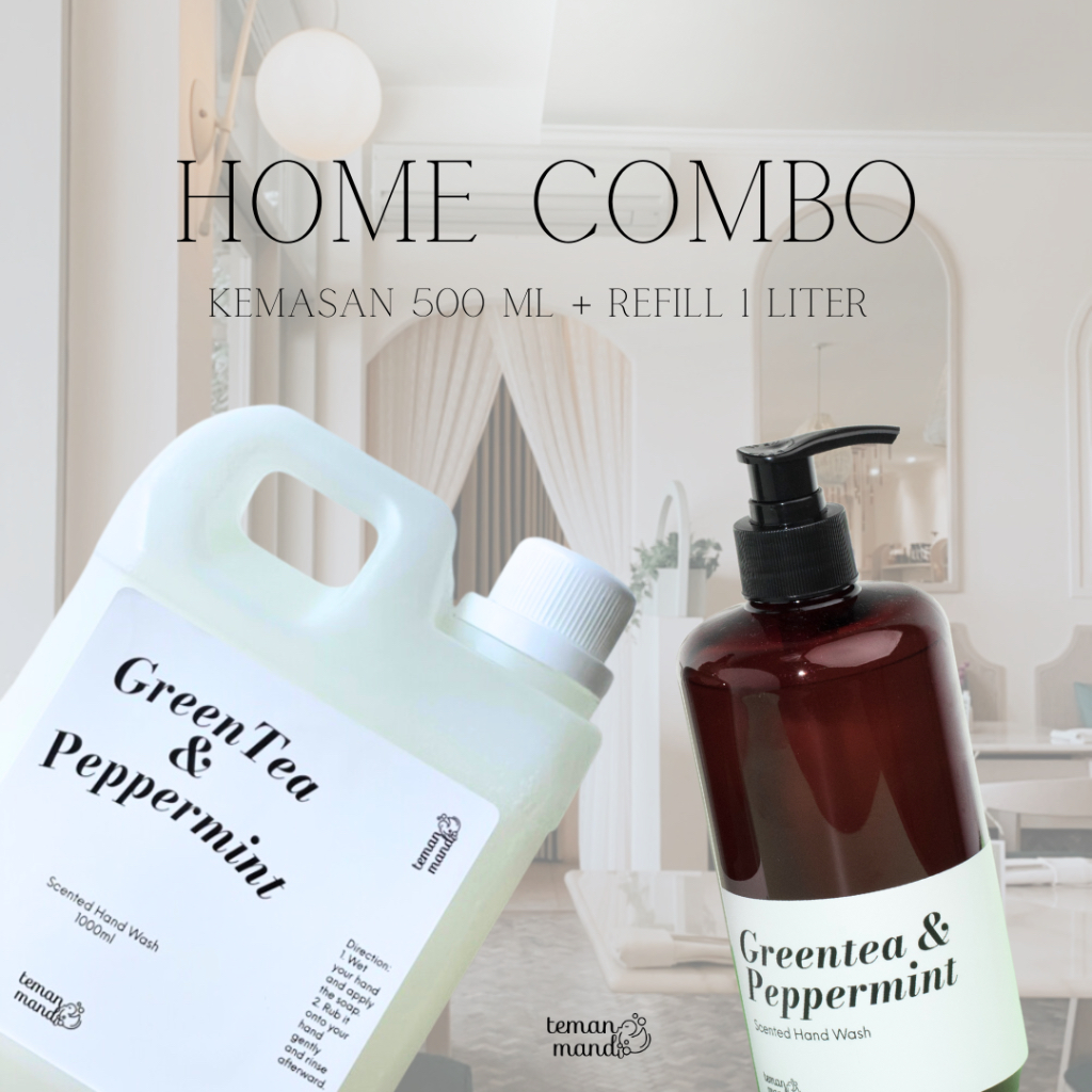 HOME COMBO - Bundle Hand Wash Body Wash dan Refill | Paket Hemat Teman Mandi