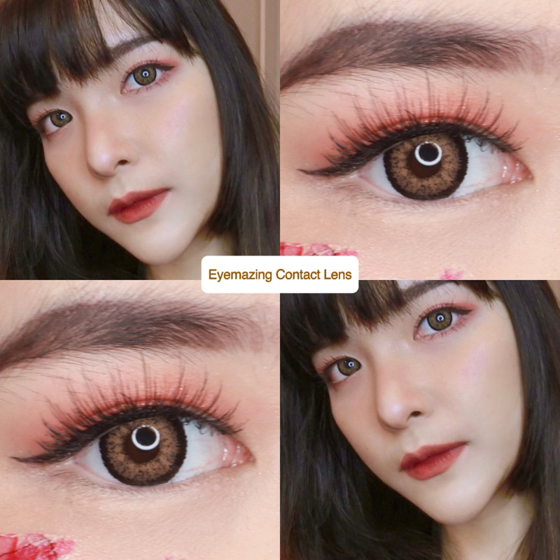 EYEMAZING Softlens - CELINE Brown / Coklat Normal Minus Beda Minus