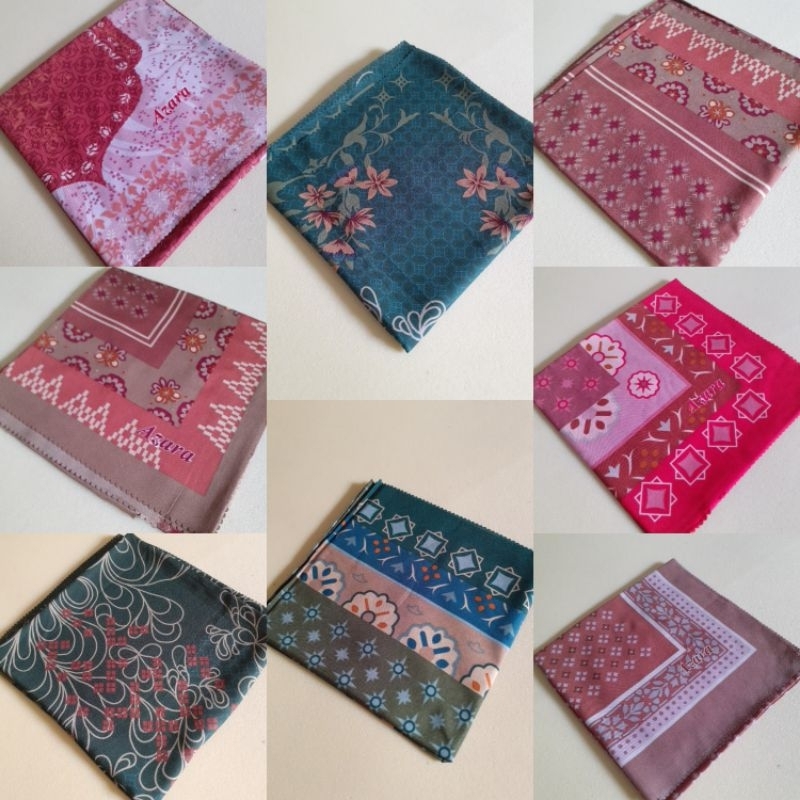 Hijab Kerudug Segiempat Motif Voal Miracle Premium Merah Bata Hijau Army Botol Merah Muda Pink Millo