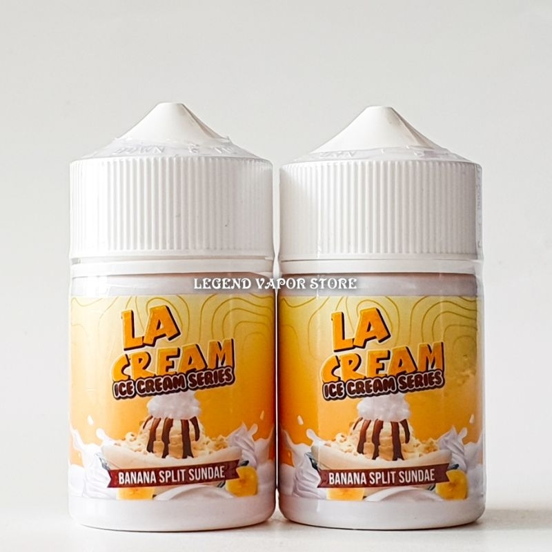 FREEBASE - LIQUID LA CREAM Banana Split Sundae 60ML 3MG 6MG AUTHENTIC