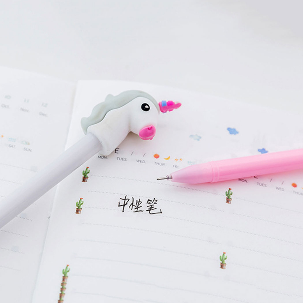 DOMMO - D6163 Pena Gel S5613 / Pena Pulpen Gel Motif Unicorn / Gel Pen / Pena Karakter Unicorn / Pulpen Kepala Unicorn / Unicorn Gel Pen