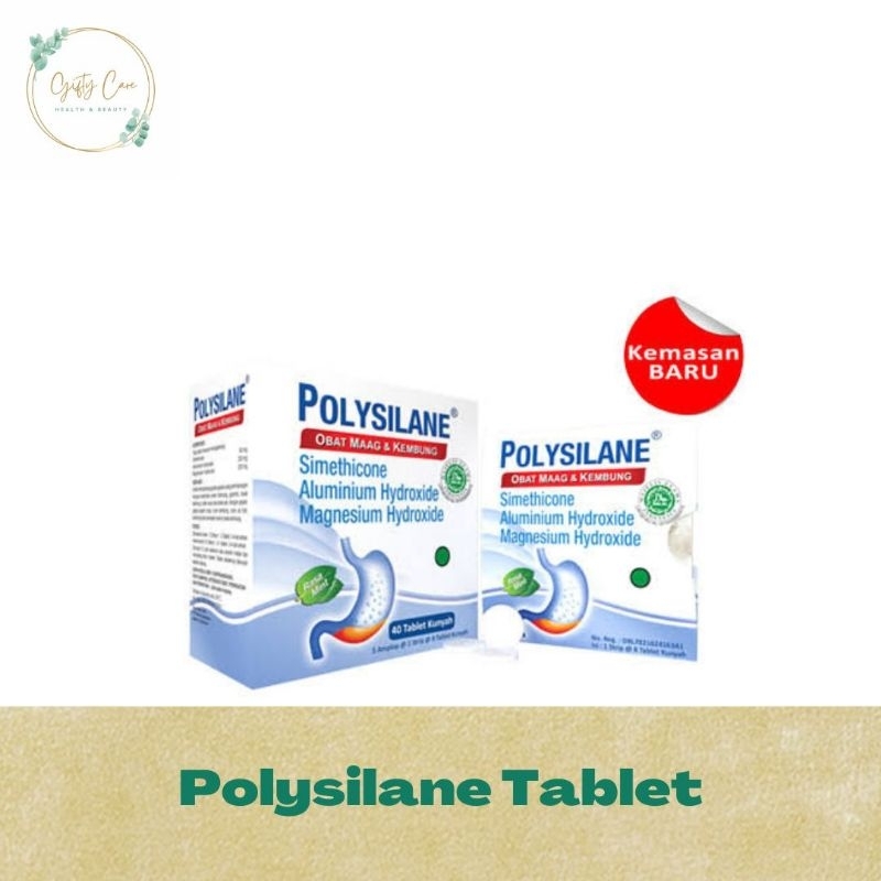 Polysilane Tablet 1 Box isi 40 tablet/Obat Maag/Asam Lambung