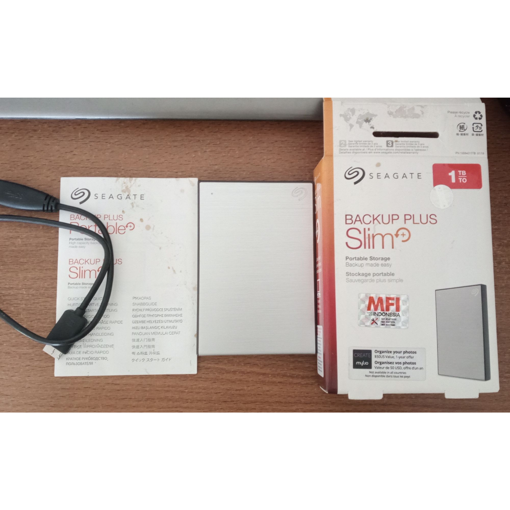 Hardisk Eksternal Seagate Slim+ 1TB Backup Plus