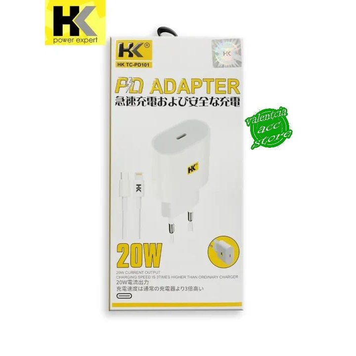CHARGER / TC HK-PD101 20W TYPE C TO LIGHTNING QUICK CHARGER 3.0