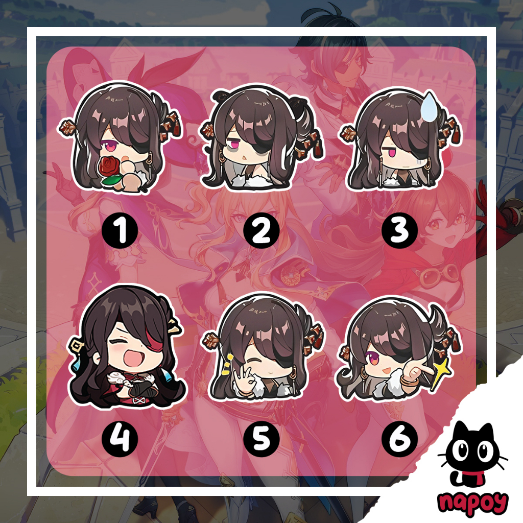 

Sticker Vinyl Game Anime Beidou Genshin Impact