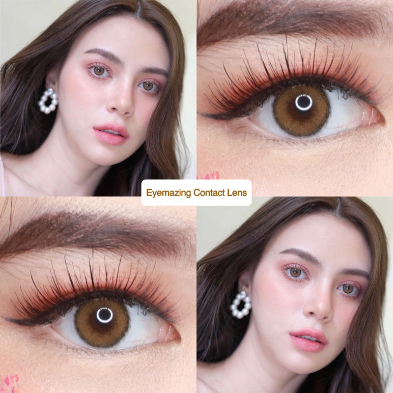 EYEMAZING Softlens - KYLIE Gray / Hazel /  Brown / Abu / Coklat Normal Minus Beda Minus