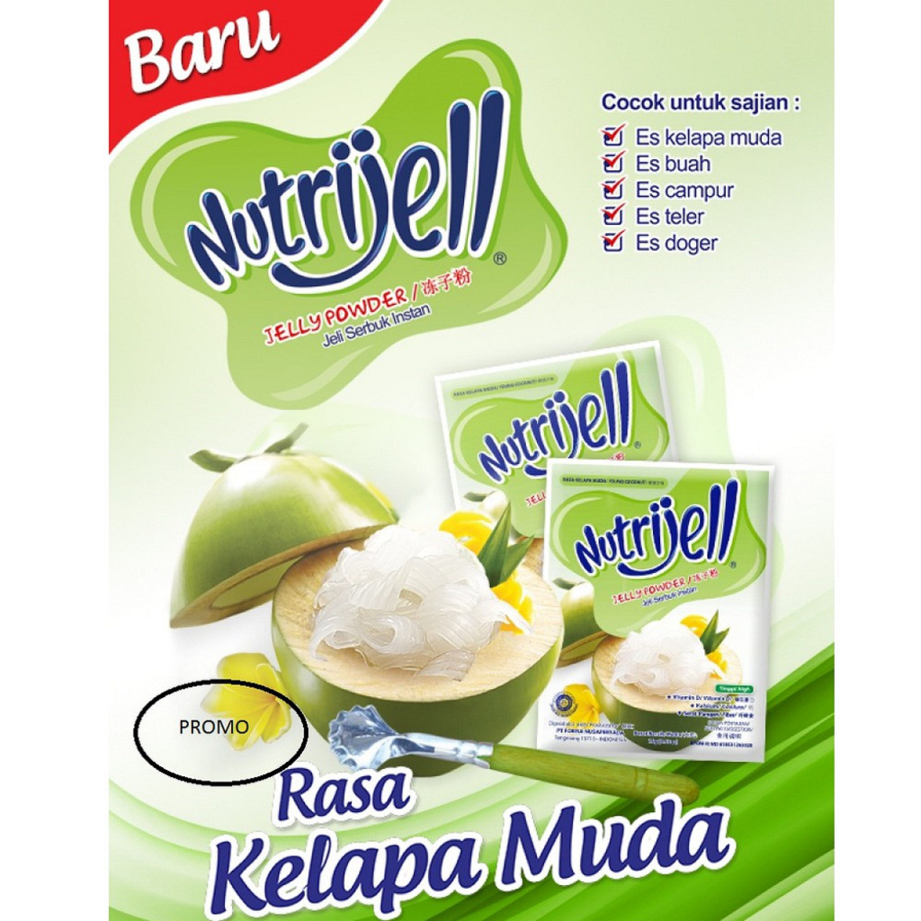 NUTRIJELL JELLY POWDER RASA KELAPA MUDA 10 GRAM