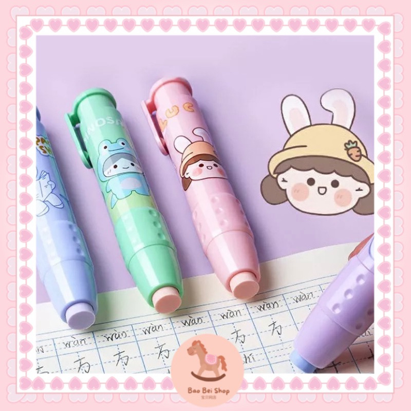 

[BBS19] Penghapus Mekanik Pensil Mechanic Eraser Set 2 Pcs Kartun Karakter Lucu Alat Tulis Anak Sekolah
