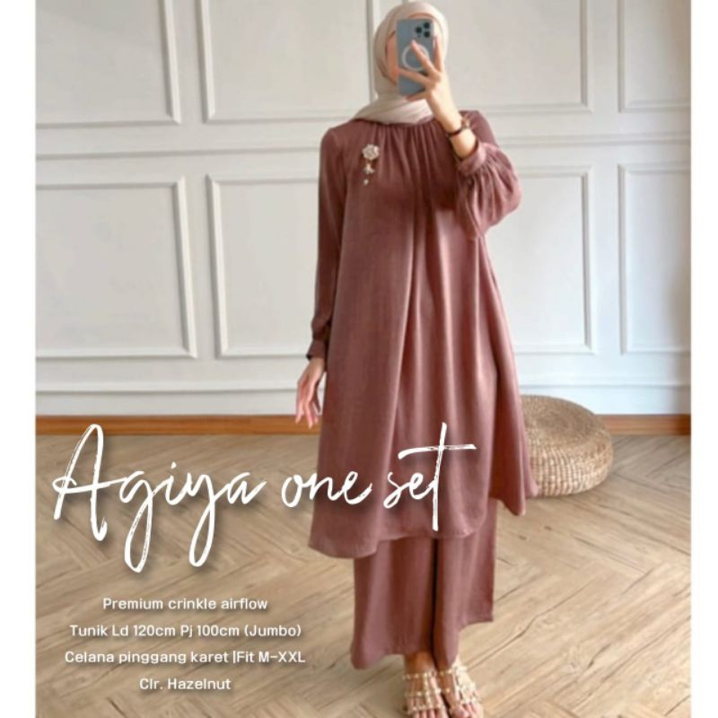 AGIYA ONE SET SETELAN BAJU WANITA TERBARU