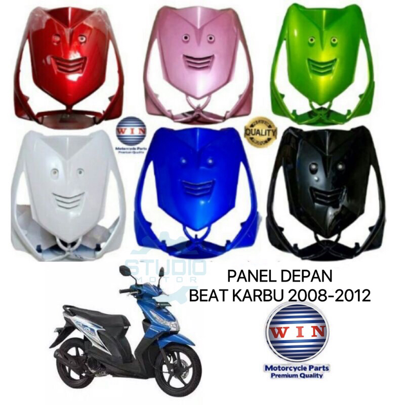 COVER / PANEL / TAMENG DEPAN BEAT KARBU 2008 2009 2010 2011 PINK PUTIH HITAM MERAH HIJAU BIRU TUA MUDA / KAP DEPAN COVER BODY FRONT BEAT LAMA  2009 2010 2011 2012 MEREK WIN