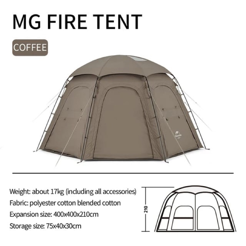 TENDA MG FIRE / CEROBONG ASAP/ GLAMPING NATUREHIKE CNH22ZP032