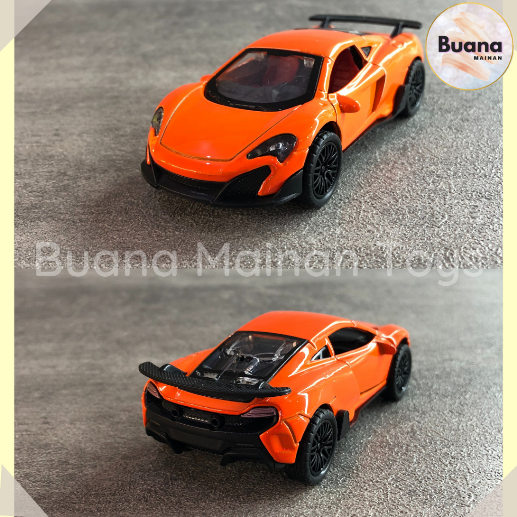 DIECAST METAL SCALE MODEL SPORT RACING CAR BUGATTI MCLAREN TYPE 3661A MAINAN MOBIL BALAP MOBILAN ANAK COWO