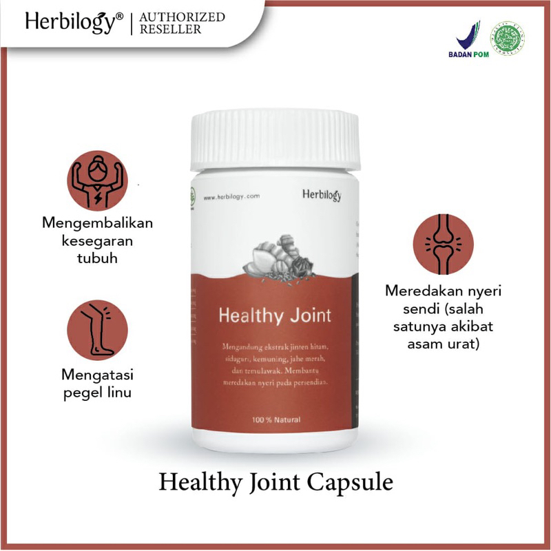 Herbilogy Healthy Joint 60kapsul / meredakan nyeri sendi / vitamin sendi