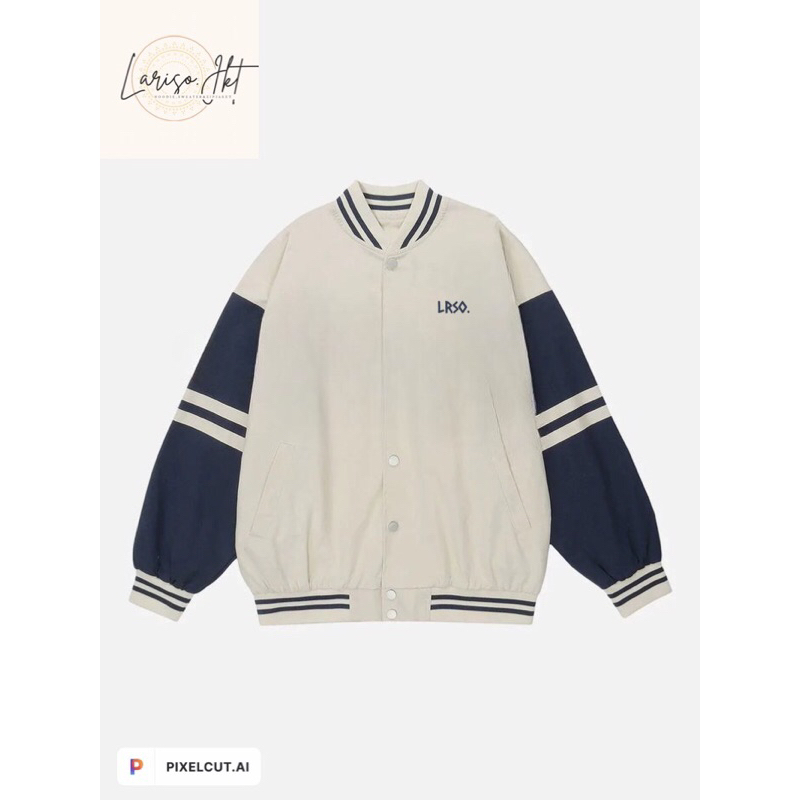 Jaket Bomber Oringinal By Lariso. Bomber pria wanita premium. New Arrival Bomber Varcity Logo LRSO. 