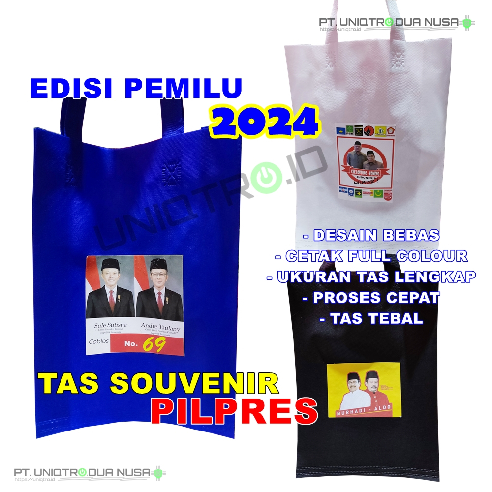 

Tas Souvenir Custom Pemilu / Pilpres / Pilkada, Goodie Bag Kampanye