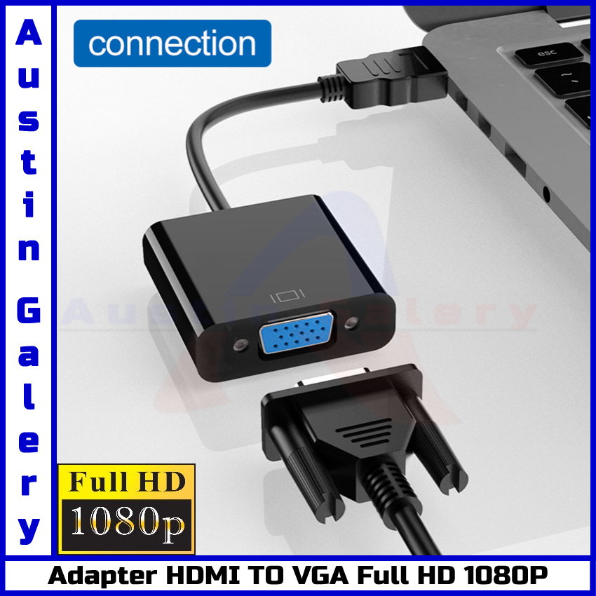 Adapter HDMI TO VGA HD1080P Digital Analog For Laptop PC HDTV Monitor