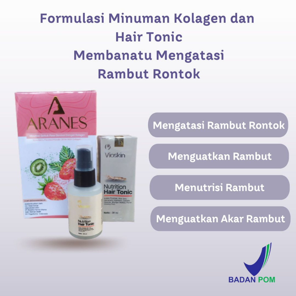 Vioskin Hair Tonic vitamin rambut pencegah rambut rontok obat serum penumbuh rambut kerontokan origi
