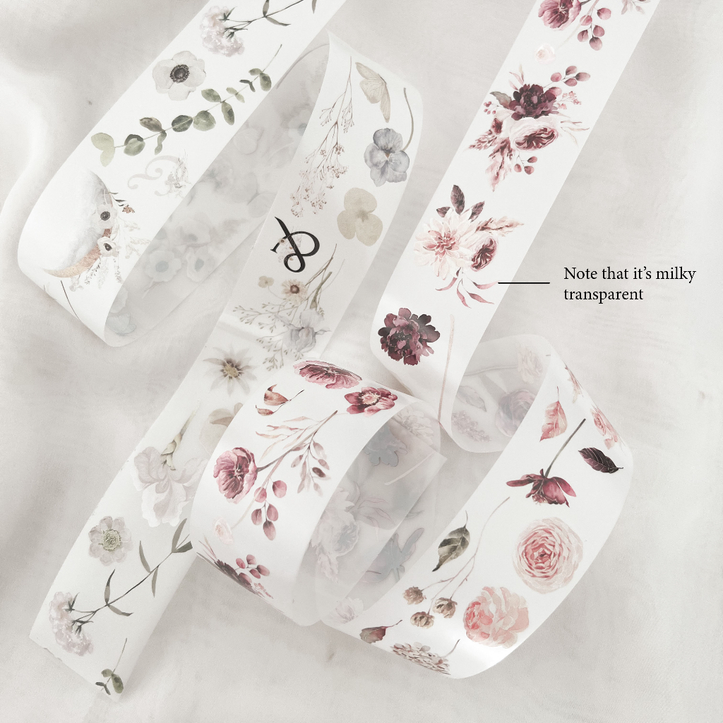 

[SAMPLE] Heartly Paper Moonshine & Bouquet PET Tape / Flower Pet Tape / Heartlypaper