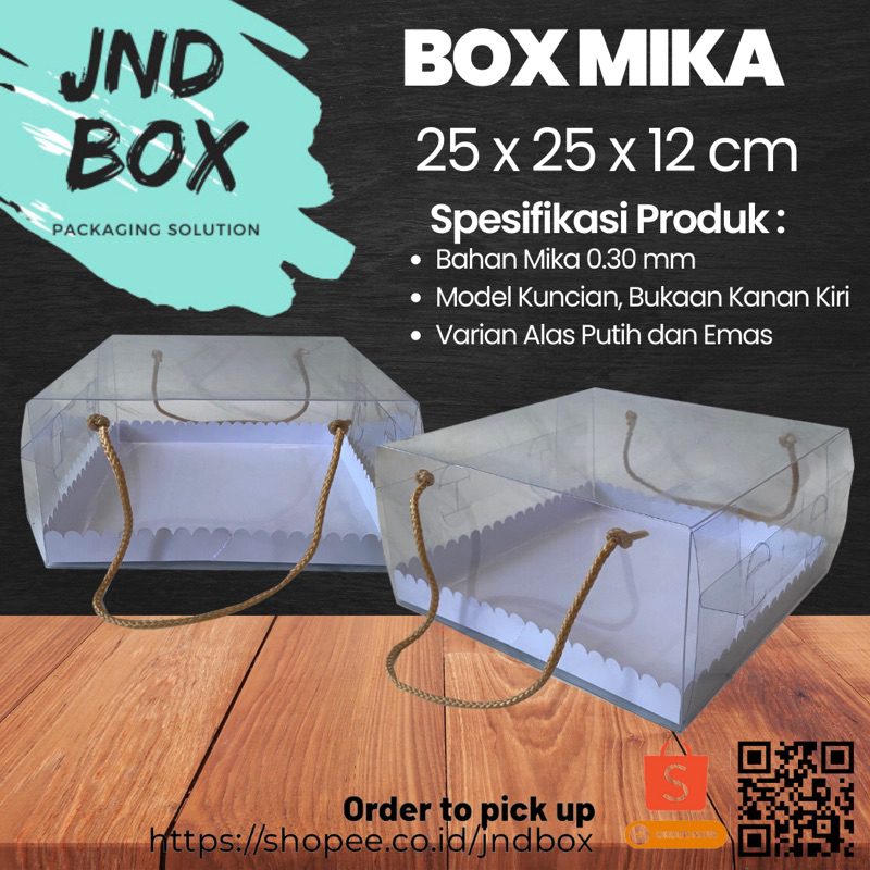 Box Mika Doskue 25 x 25 x 12 cm (Min Order 2 Pcs)