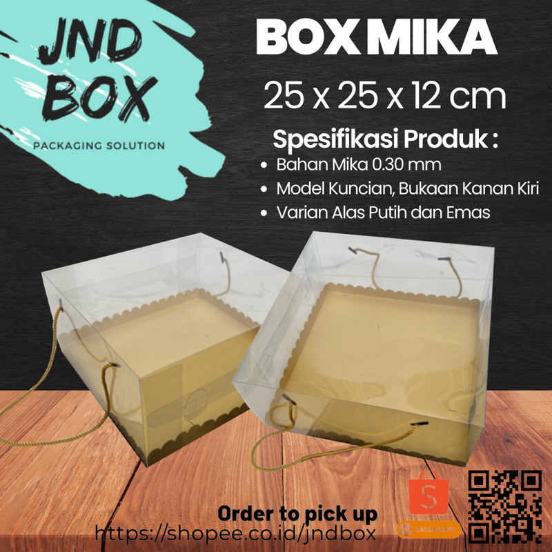 Box Mika Doskue 25 x 25 x 12 cm (Min Order 2 Pcs)