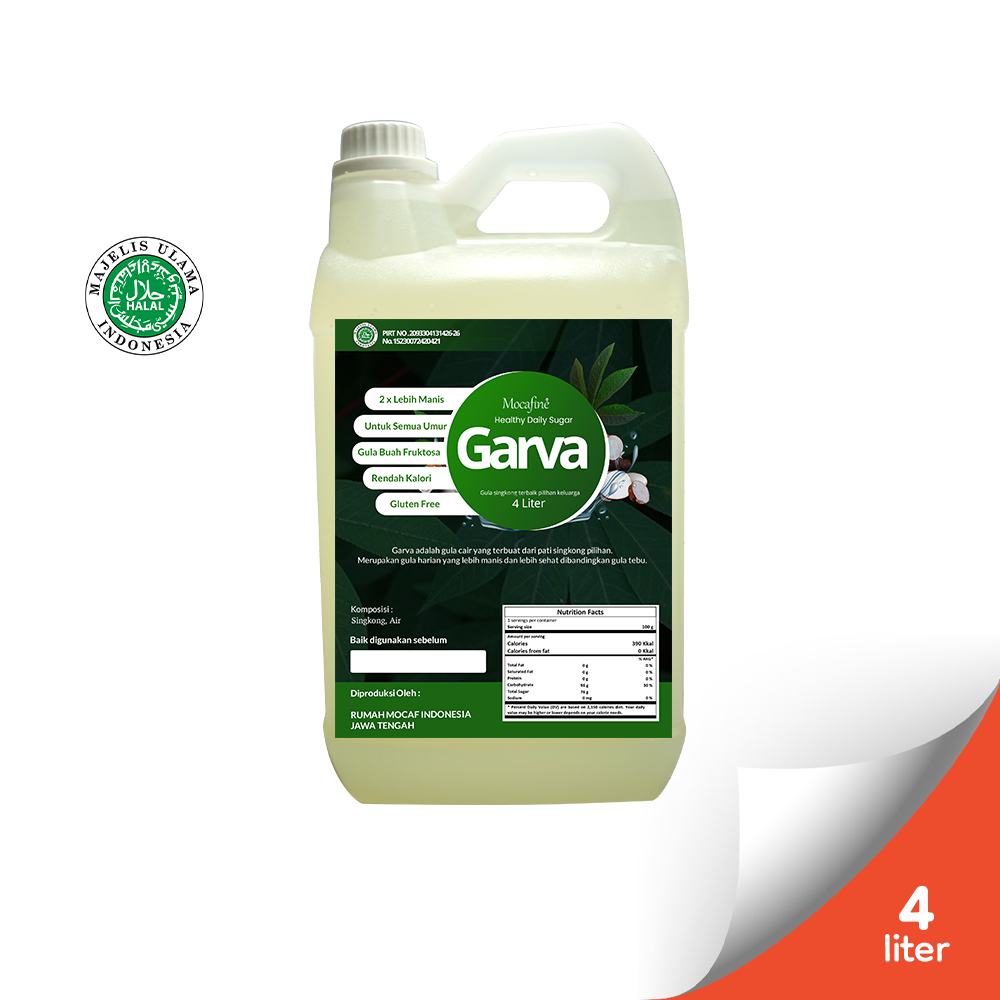 

Gula Singkong GARVA MOCAFINE - 4 Liter - Rendah Kalori - Aman Diabetes - Rumah Mocaf