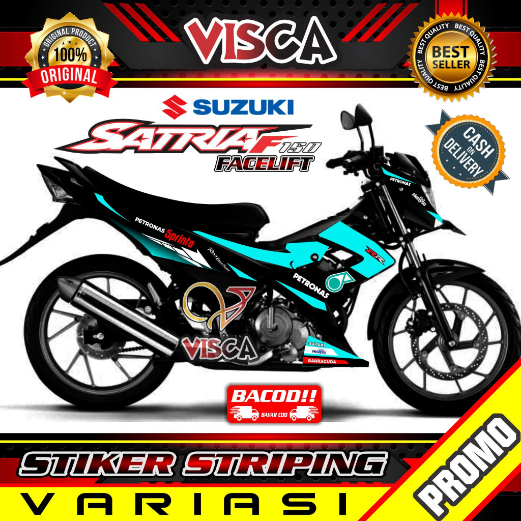 Stiker Striping Satria Fu Facelift Variasi Petronas